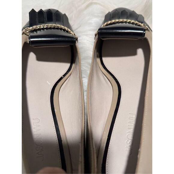 Jason Wu stacked Kiltie Oxford leather loafers two tone 37.5 - Picture 12 of 15